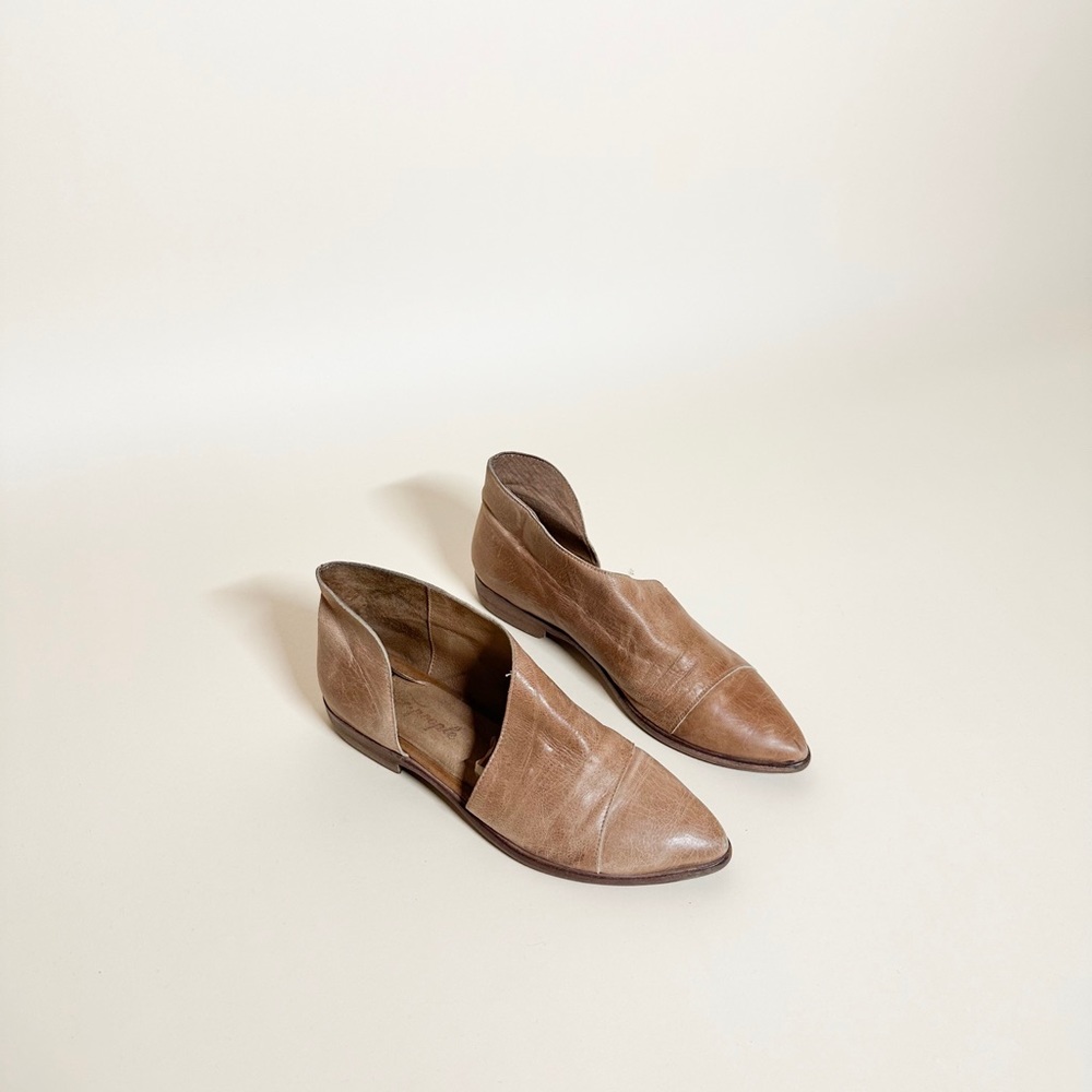 Free People Brown Leather Flats